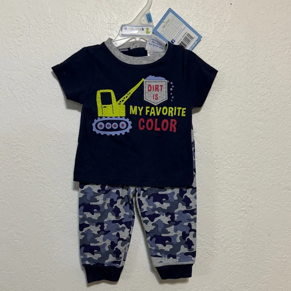 Kids Construction Theme Matching Set - Black and Gray